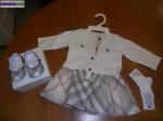 Robe burberry neuve bébé 6 mois + ballerines et... - Miniature