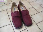 Chaussures microfibre et cuir bordeaux t 36 neuves - Miniature