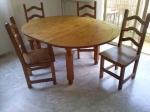 Table meubles de tv et 4 chaises - Miniature