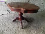 Table violon gueridon en acajou sur roulettes - Miniature