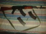 Ak74 blowback full metal et bois. airsoft. jouet - Miniature