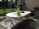 Magnifique table en travertin pierre naturelle et son pied... - Miniature