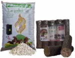 Bûche de bois densifié et pellets - Miniature