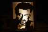 Lampe portrait de johnny hallyday - Miniature